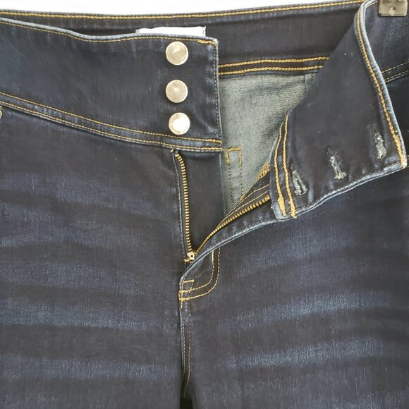 Lane Bryant High-Rise Crop Jeggings Size 22 Blue Flex Magic Waist 18" Inseam - Picture 3 of 8